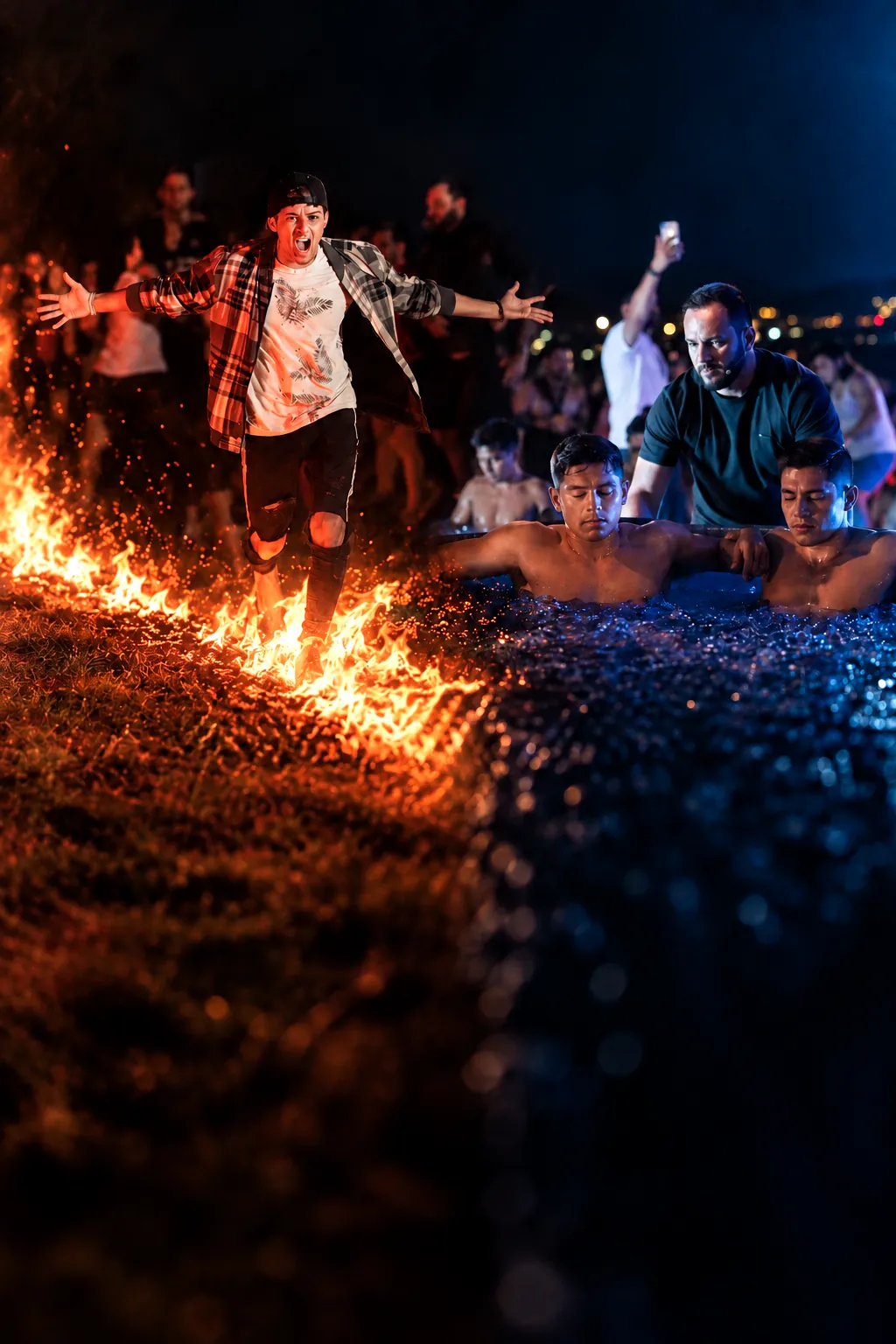 Caminata sobre fuego e inmersión en hielo